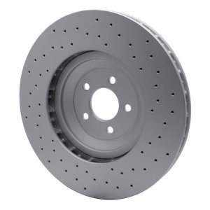 Ford Mustang Brake Rotor (1) - Right Front - R1 Concepts - GeoSPEC Coated Rotor - Drilled - `16-`18